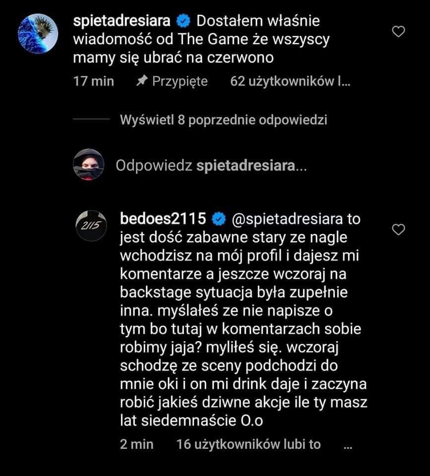 Oliwous's tweet photo. Oki i Bedoesa mają beef omg https://t.co/JxM9NIFyG0