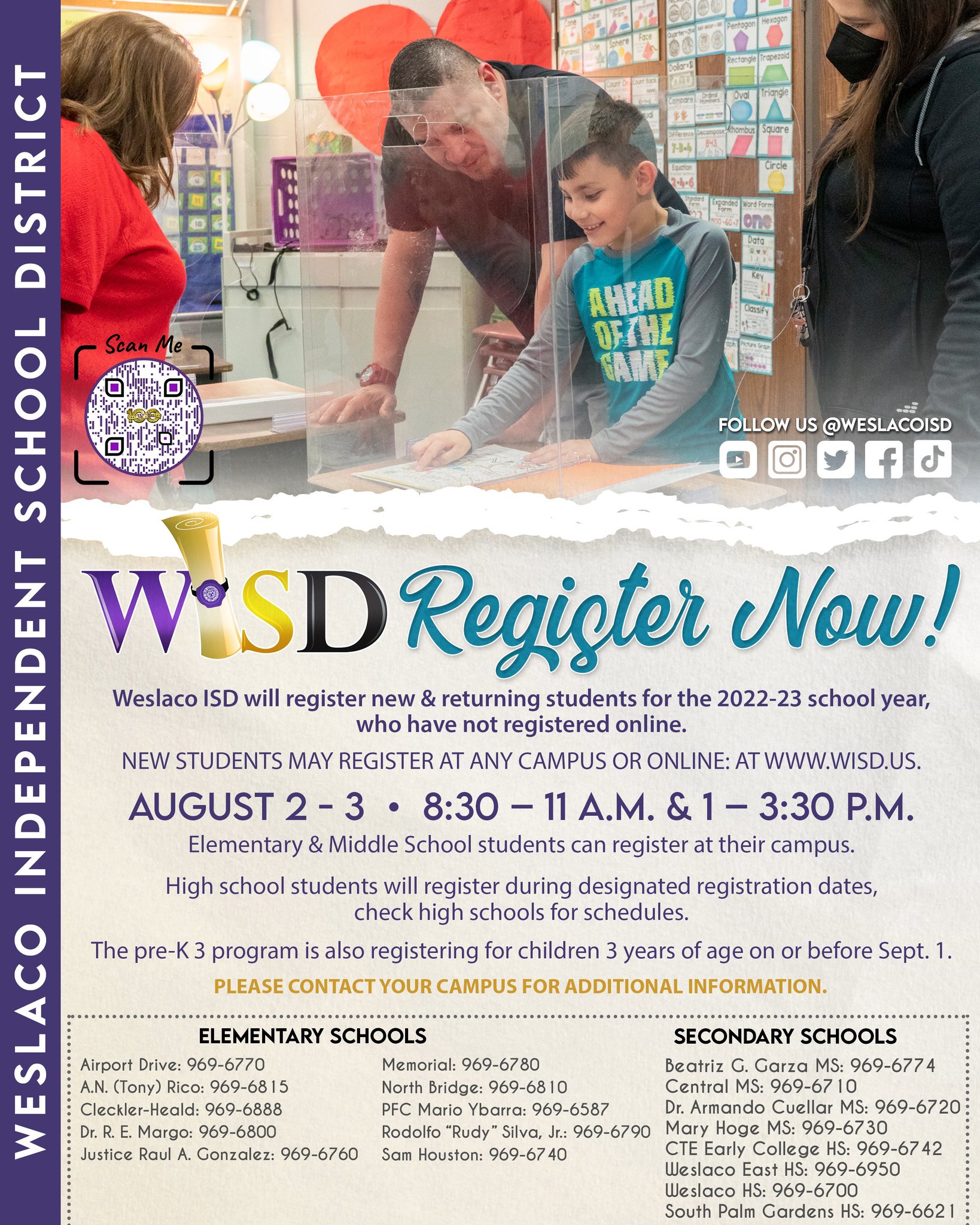 Weslaco ISD on Twitter "Weslaco ISD Families, just a reminder