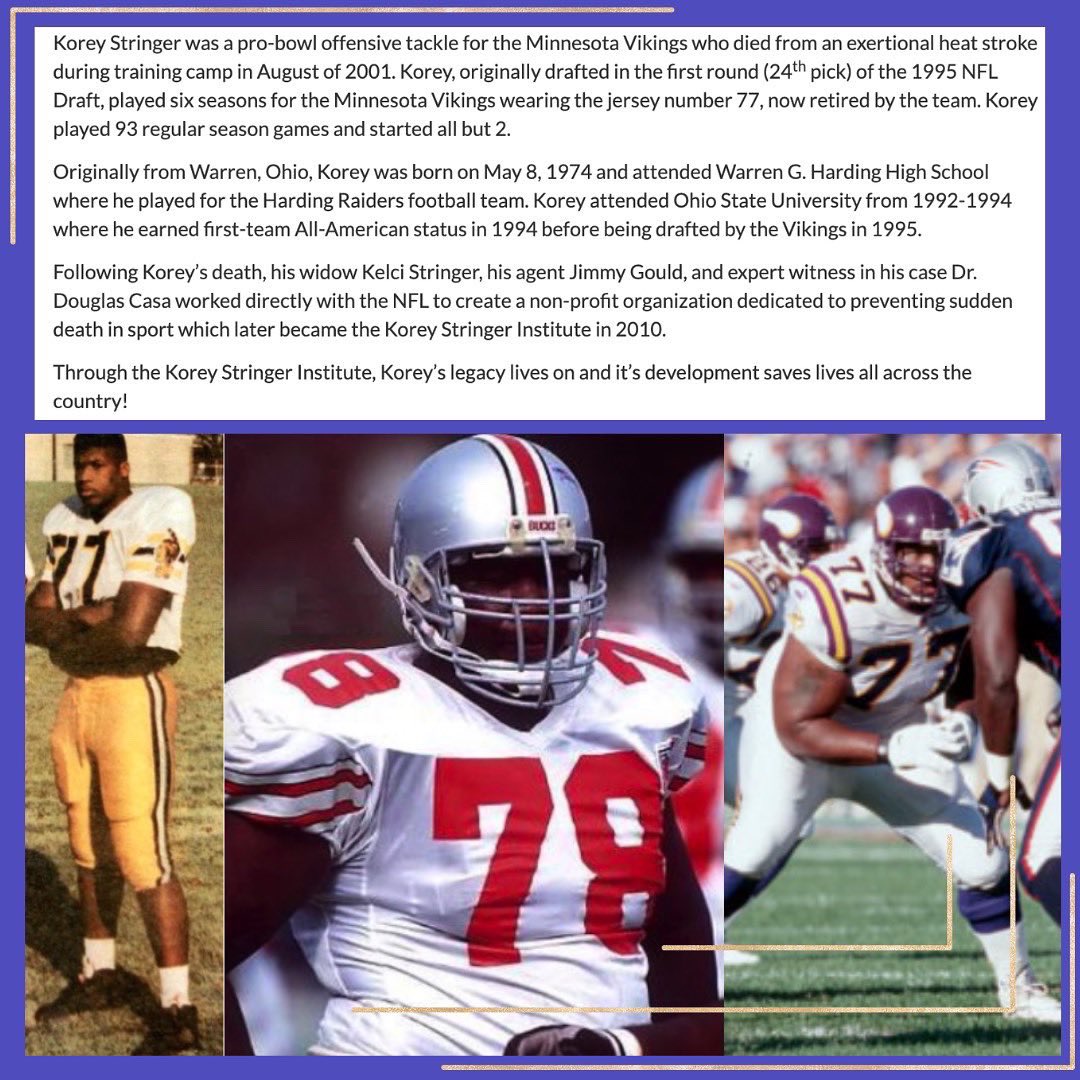 Today, we remember Korey 21 years after his death. We remain committed to protecting athletes, laborers, and warfighters. Together, we #strive2protect 💜