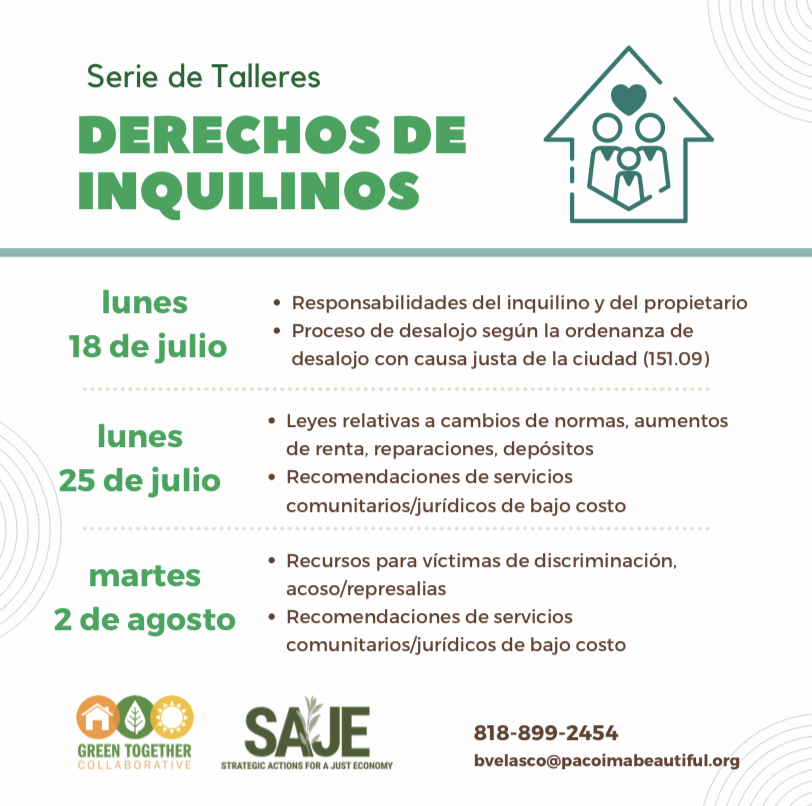 Acompáñanos mañana! Si tiene preguntas llame a 818-899-2454 o envíe un correo electrónico a bvelasco@pacoimabeautiful