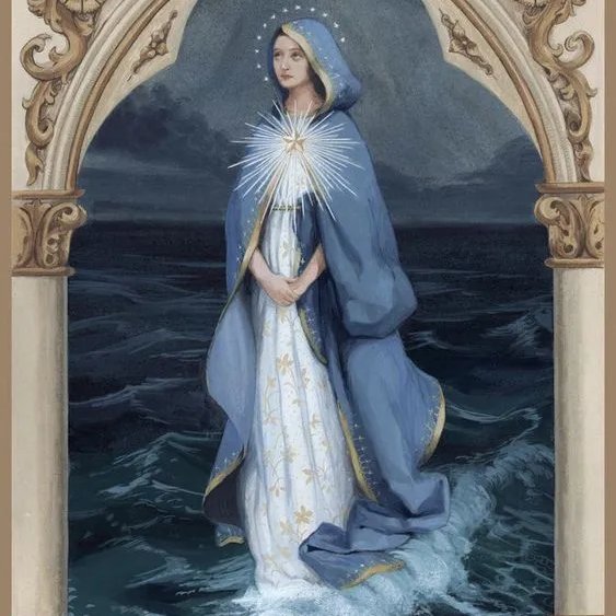 Thewarning9's tweet photo. "As mariners are guided into port by the shining of a star, so Christians are guided to heaven by Mary."

Saint Thomas Aquinas https://t.co/epdL3fp6DB