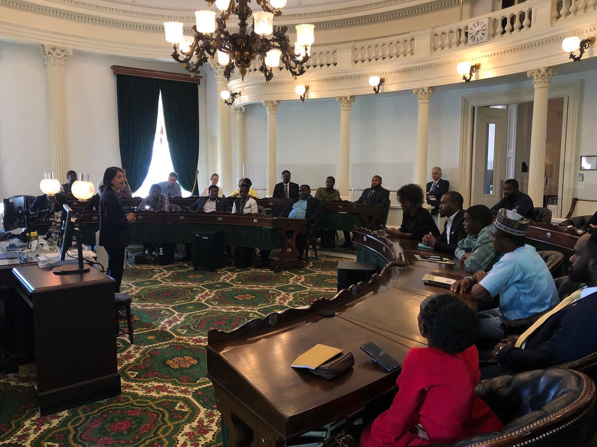 SenatorBalint's tweet photo. Great to meet with this year’s #MandelaFellows participating in @WashFellowship. We talked political leadership, women’s leadership, racial justice, and ways VT can partner with African nations. Inspiring visit in the Senate chamber! #YALI2022 https://t.co/lUGCWIrO7z