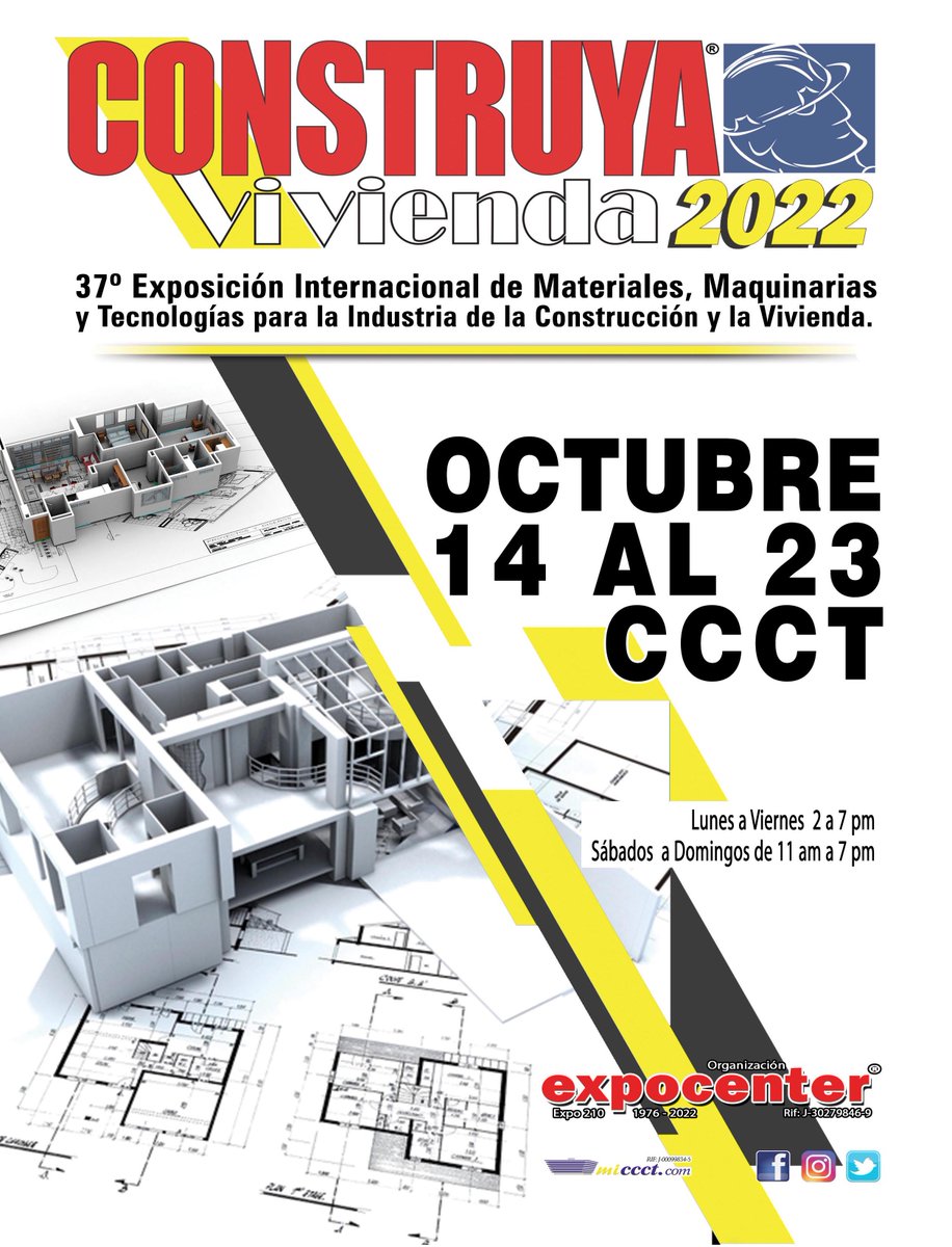 entrerayas's tweet image. La cita anual de los arquitectos, ingenieros y constructores: Construya Vivienda 2022. 
CCCT, 14 al 23 de octubre.

¡No te la pierdas!

@OrgExpocenter