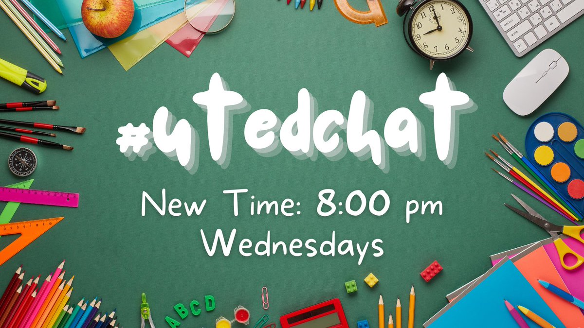 😏Psssst: Did you hear?! #utedchat is moving to 8 p.m. on Wednesday nights. You asked, we listened! We can't wait to see everyone, starting again Sept 7th. Tell all your friends!