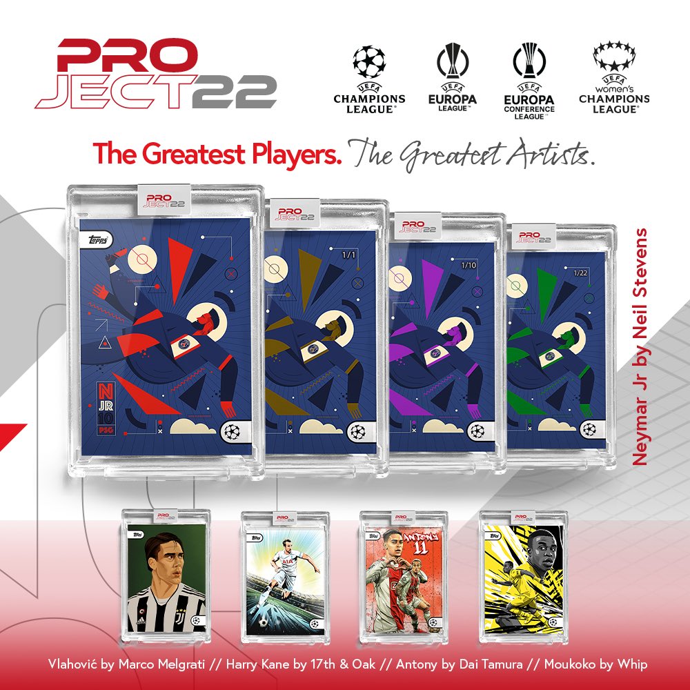 Topps_UK's tweet photo. Artist profile #project22 

🎨 Artist: @Neil_A_Stevens 
🗺 Location: London, UK
⚽️ Player: @neymarjr 

Only available for 1 more day! Includes a magnetic card case. 

Look out for parallels &amp; signed artist proof cards with lucky orders!

🔗 https://t.co/qYyejEQisP

#footballcards https://t.co/vgmD81mxtn