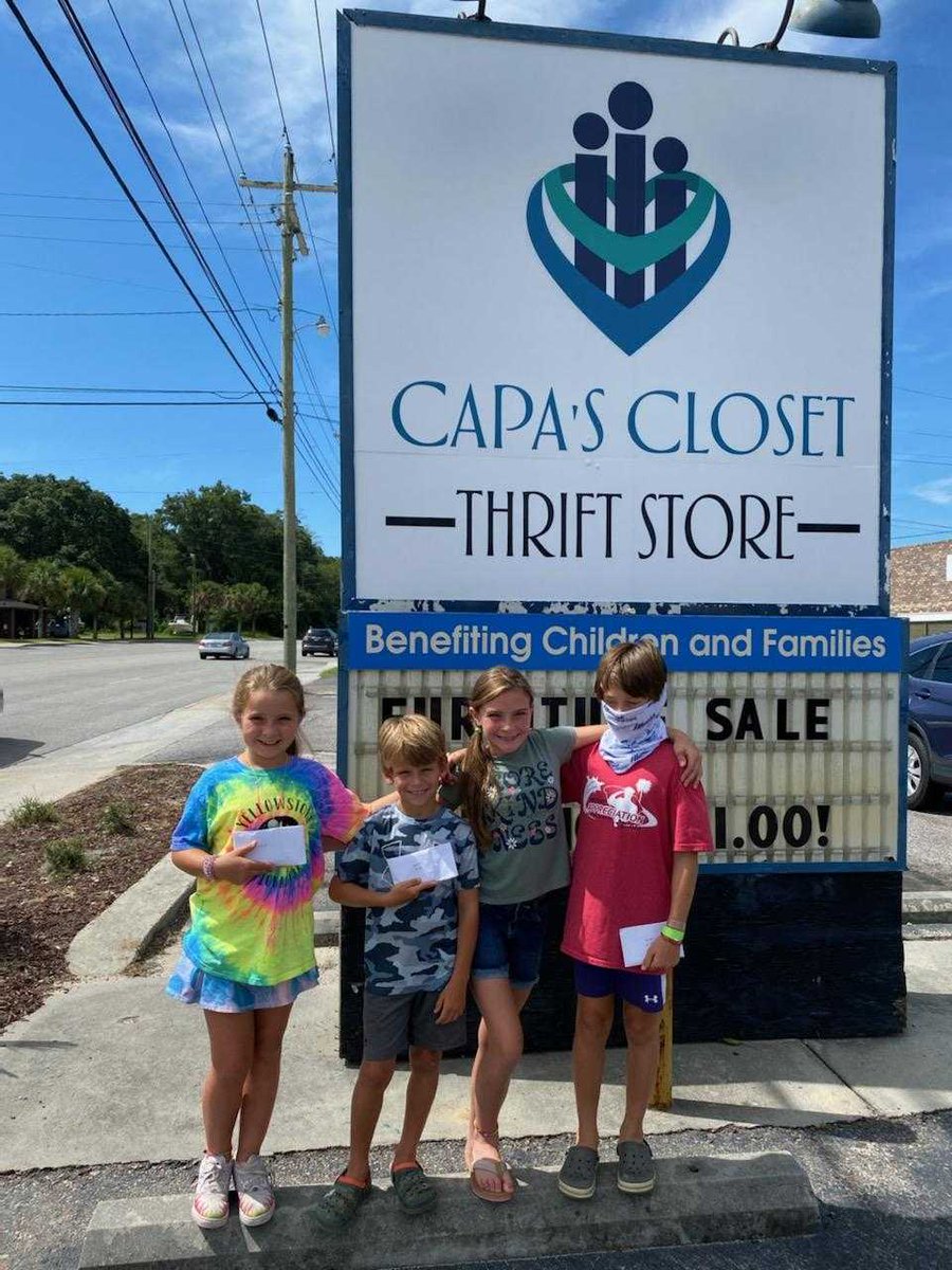 CAPABeaufort's tweet photo. Thank you,  Baker and Wesley Scott and Molly and Casey Hays for having a lemonade stand to raise money for CAPA!  #CAPACares #childrenhelpingchildren #thankyou https://t.co/92wjB562e5