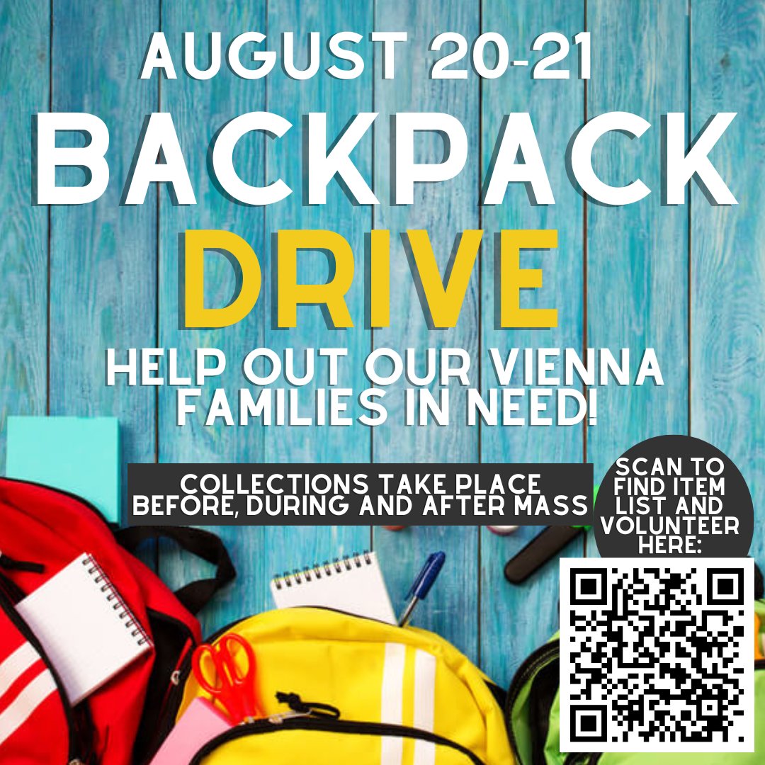olgcym's tweet photo. Youth Ministry is helping coordinate OLGC's August Monthly Outreach Aug 20th &amp; 21st by assisting local families in need to get back to school! Join us in helping donate backpacks and other school-related items or volunteering. Signup  https://t.co/AEkZEruWgo. https://t.co/Edken9K2yn