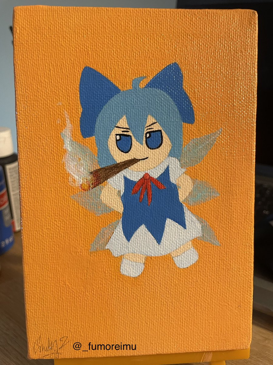 _FumoReimu's tweet image. Omg!! Cirnos smoking a fatty!!!