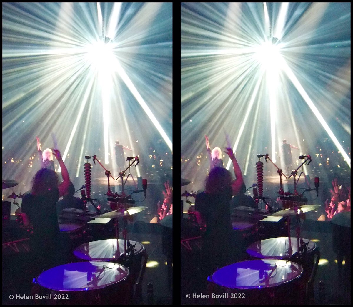 A different viewpoint for my next Queen + Adam Lambert show, which was the first of two in Tampere, Finland last week. I was in a seat forming part of the stage backdrop &amp; it was great to see it like this as a one-off. Same excitement and great music of course! 
All for X-eye.