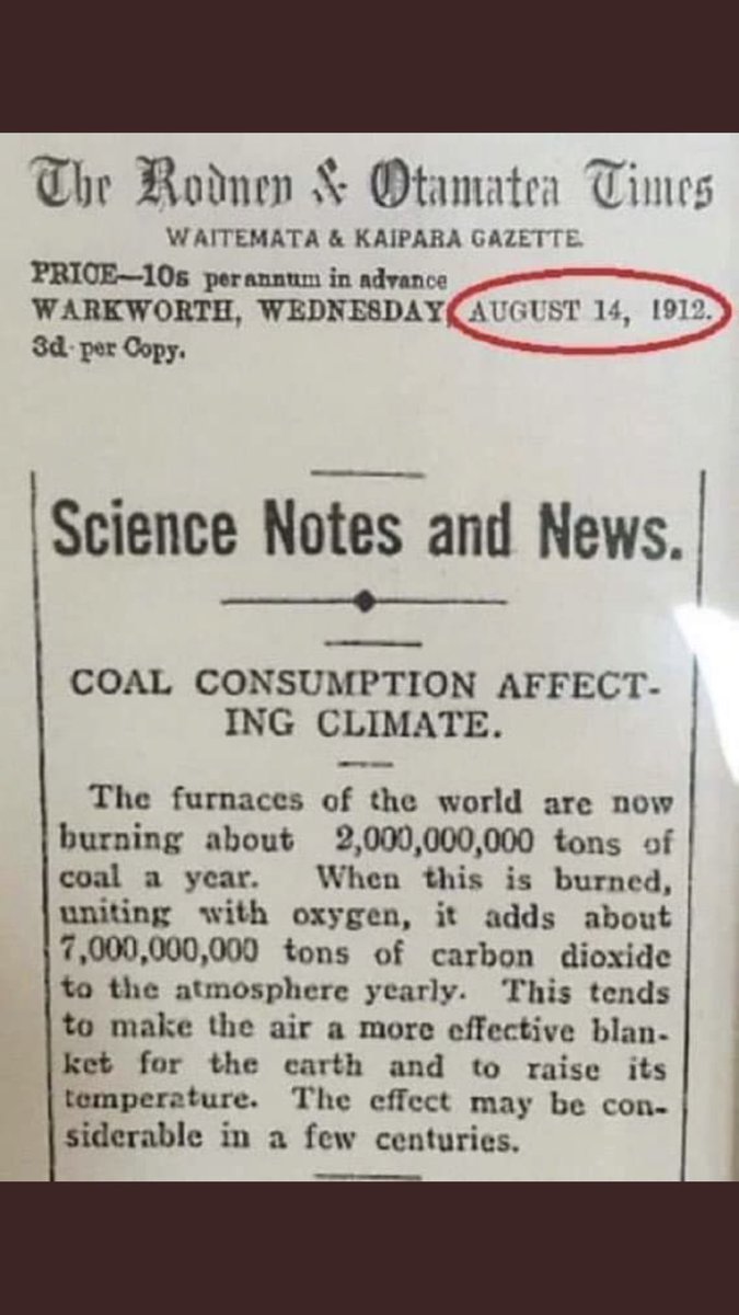 Science warned us over 100 years ago about climate change