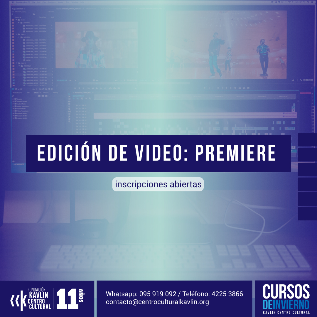 KavlinCultural's tweet photo. ¡𝗣𝗥𝗢𝗫𝗜𝗠𝗢 𝗜𝗡𝗜𝗖𝗜𝗢!
Aprendé a editar y generar tus propias creaciones de montaje audiovisual con Premiere. 
📆 Sábados de 10 a 12 hs
⚡ Curso presencial https://t.co/SAgjjfidjU