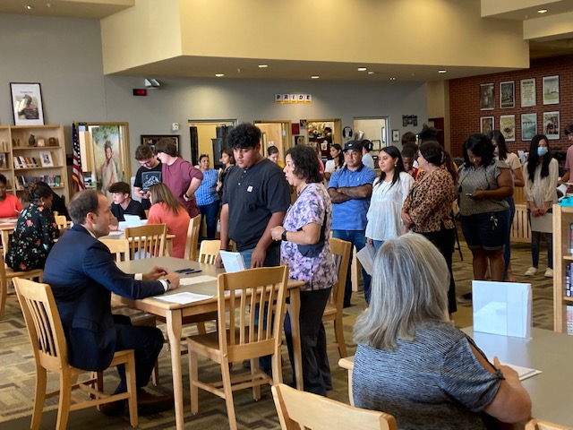 Open House for rising 11th and 12th grade students has been busy this evening! (August 1st)