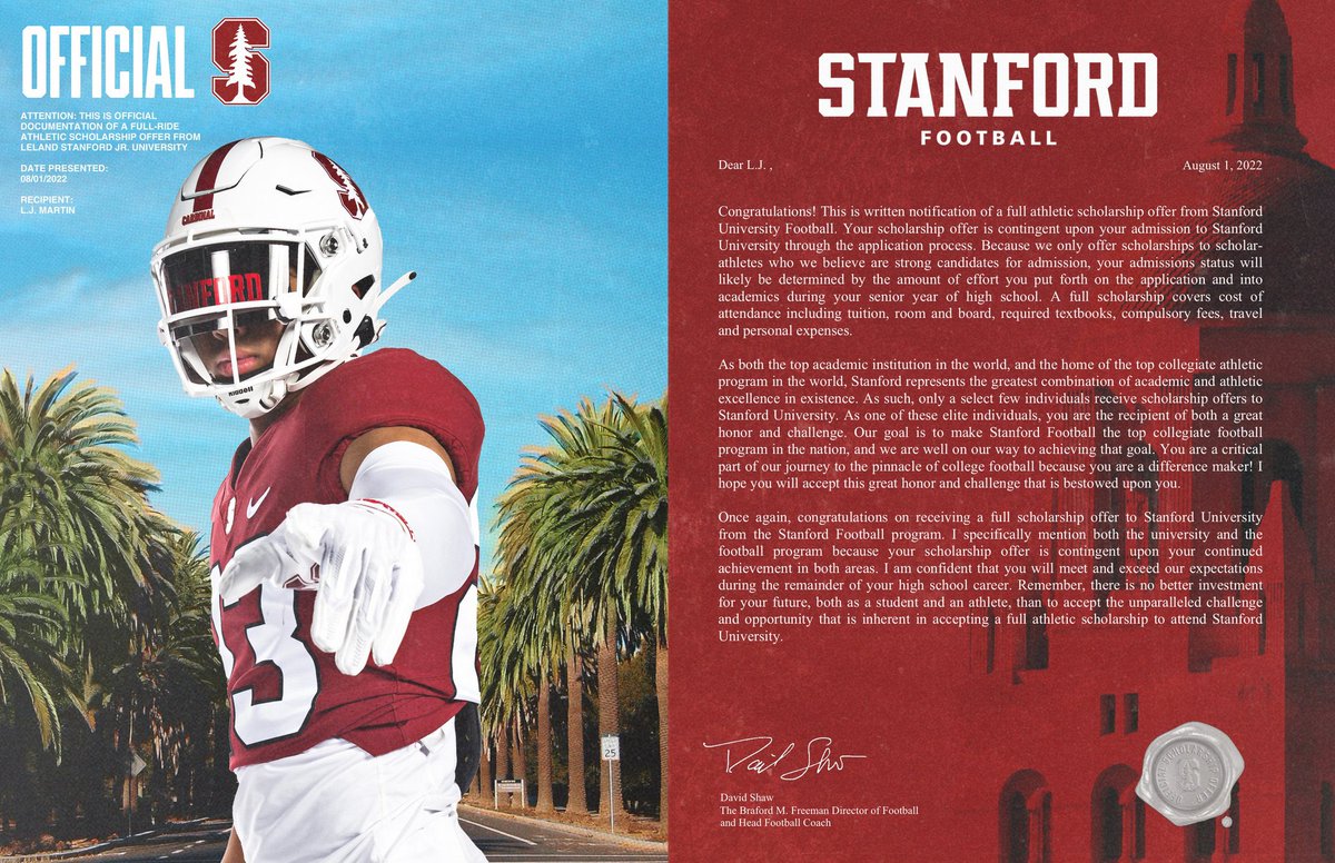 #ATGTG Blessed for this opportunity @StanfordFball.  #CardClass23