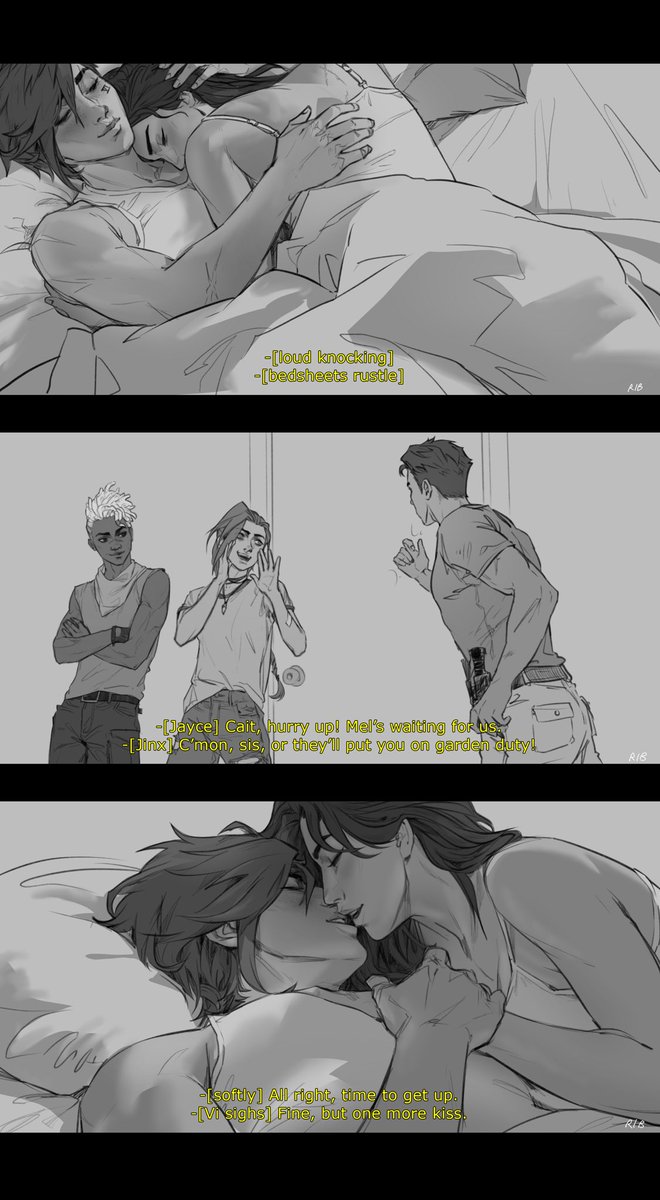 There can be happy times in a shitty world 🤧 this’ll be the last one I’ll be doing for this AU so I can move on to other ideas 
Thanks so much for enjoying! 

#apocalypse #au #caitvi #piltoversfinest #ekko #jinx #jayce