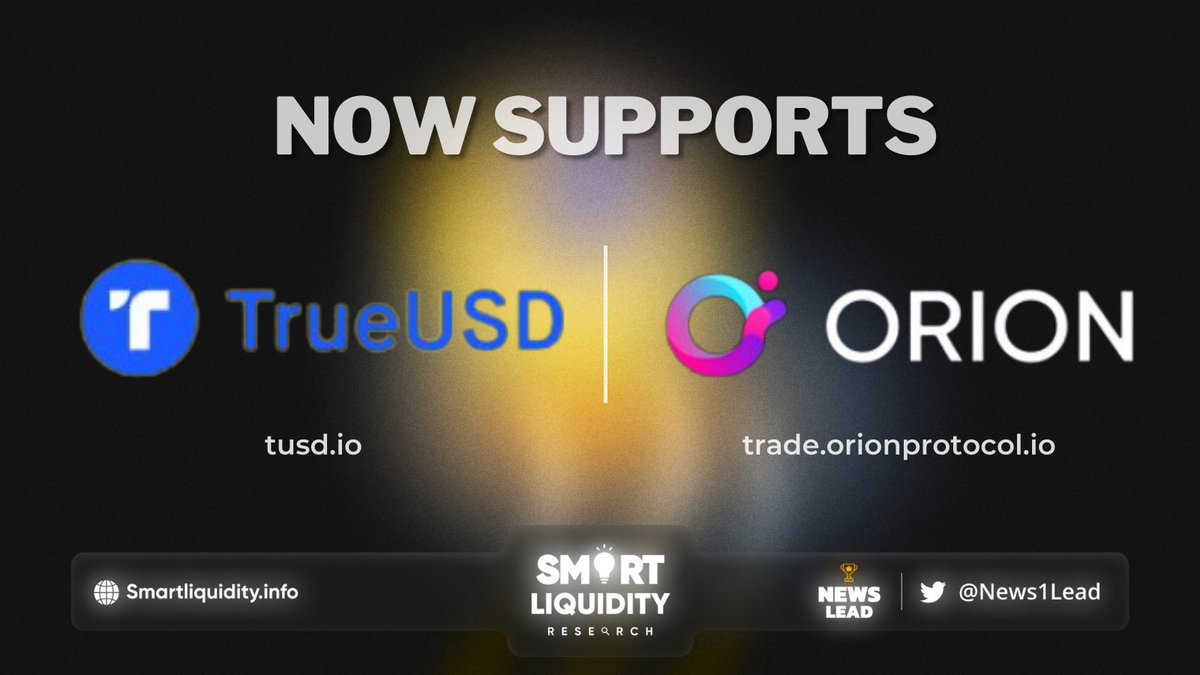 News1Lead's tweet photo. 🚀 @Orion_Protocol announced #OrionBridge now supports $TUSD @Tusdio.

🚀Highlights:
🔹Bridging $TUSD between #BNBChain &amp; #Ethereum
🔹Listing $TUSD on #Orion
🔹Swapping/trading functions are available on Orion

🔽INFO
https://t.co/w0zG4LjJS4 https://t.co/uwpfBo5LEt