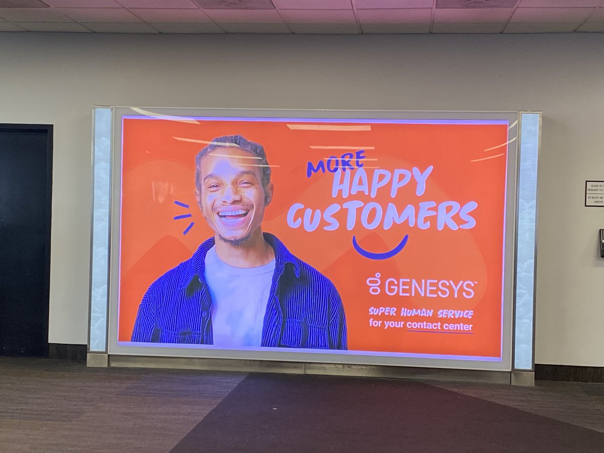 Love seeing this when I land at SFO - <a href="/Genesys/">Genesys</a>. #CX #CCaaS #cctr