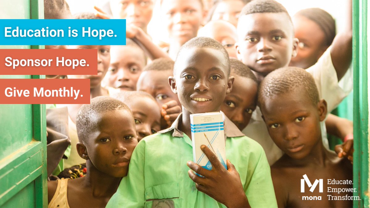 monafoundation's tweet photo. Going #BACKTOSCHOOL is an exciting time for most kids – but not all have access to #education. Bring HOPE to a child in need by joining Mona’s SPONSOR HOPE GIVING CIRCLE, starting at $7/month. Our goal is to raise 100 new monthly donors! Learn more here: https://t.co/Qasvp05Vi6 https://t.co/Gntcw2tElf