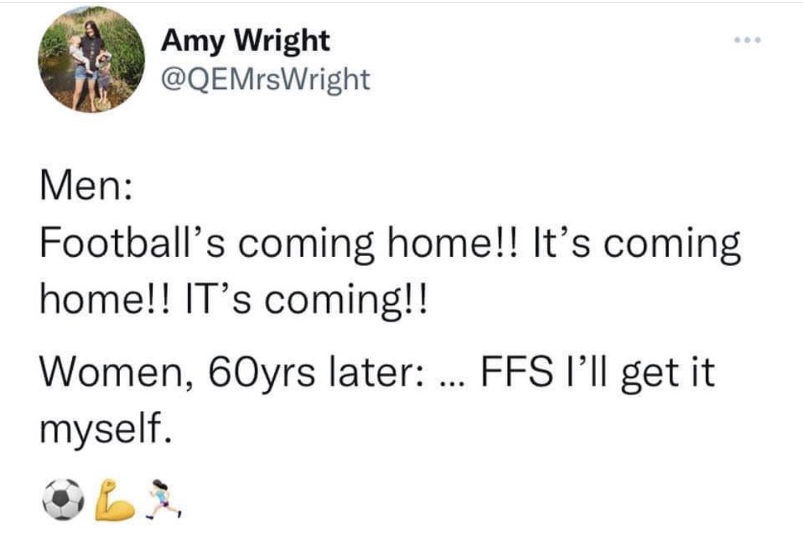 Best post I’ve seen in ages #itscomehome #EURO2022