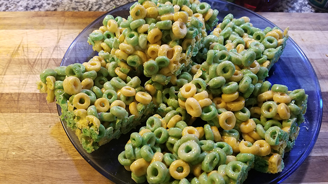 NyanSox's tweet photo. whats wrong babe, you barely touched your limited edition Overwatch branded lucio-ohs turned into homemade rice crispy treats! https://t.co/l2G7QQShV2