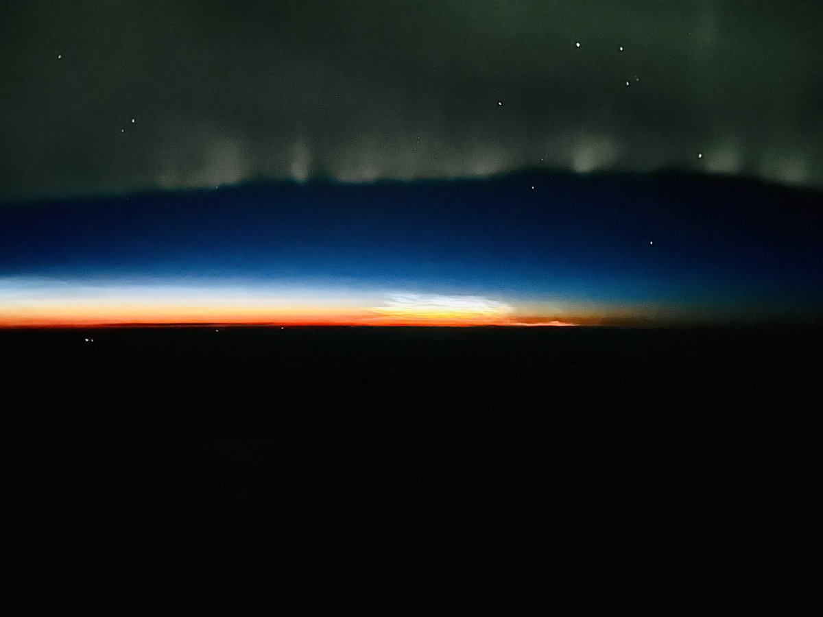 Treated to a fabulous sky over northern Canada this morning.