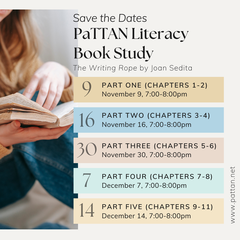 liv2learn's tweet photo. PaTTAN Literacy is offering this FREE book study with Joan Sedita!  Please join us this fall as we dive into, The Writing Rope!
Save the dates!  Registration will be available soon!!! @pattanupdates @pattanliteracy https://t.co/zHkADO85iJ
