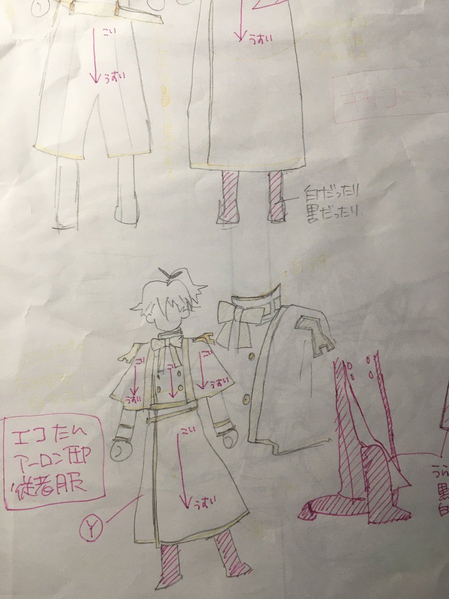 おはようございます!
きょうの続々発見される紙シリーズは、プラスシーを手伝って下さっていたアシスタントさんが作成した服のトーン処理のメモです!
3まい目の画像の、下絵コピーの紙の裏に書かれていました。

今は完全ソロでまんがを描いているので懐かしくてフフッとします😊✨ 
