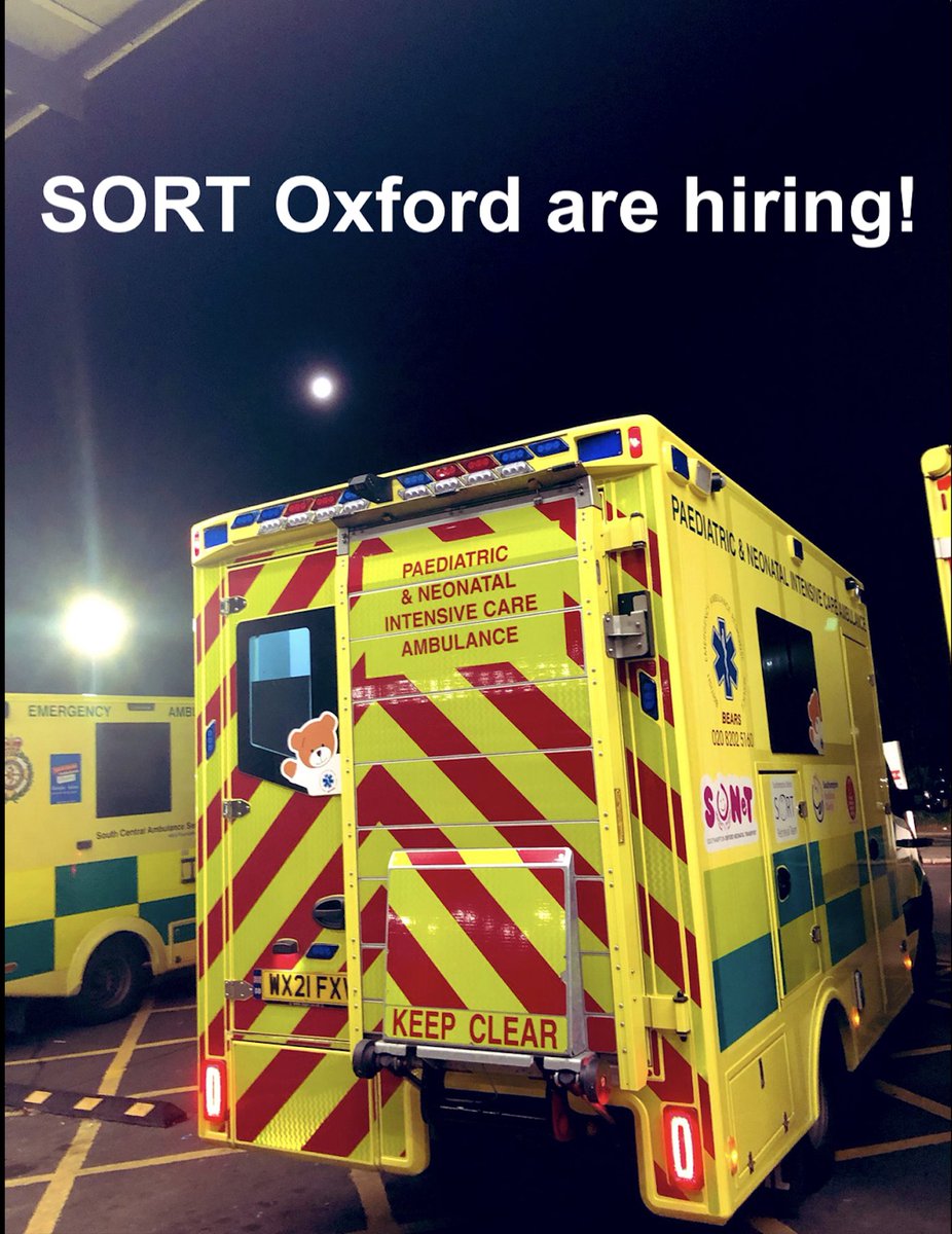 We are expanding our retrieval service to 24/7 !
We have4⃣ senior clinical fellow posts in PCC @OUH_CCritCare &amp; Retrieval Medicine <a href="/catsretrieval/">CATS</a> from October (Fixed term 12 months)
👉jobs.ouh.nhs.uk/job/v438822
Come join us for an individualised rotation with our friendly team