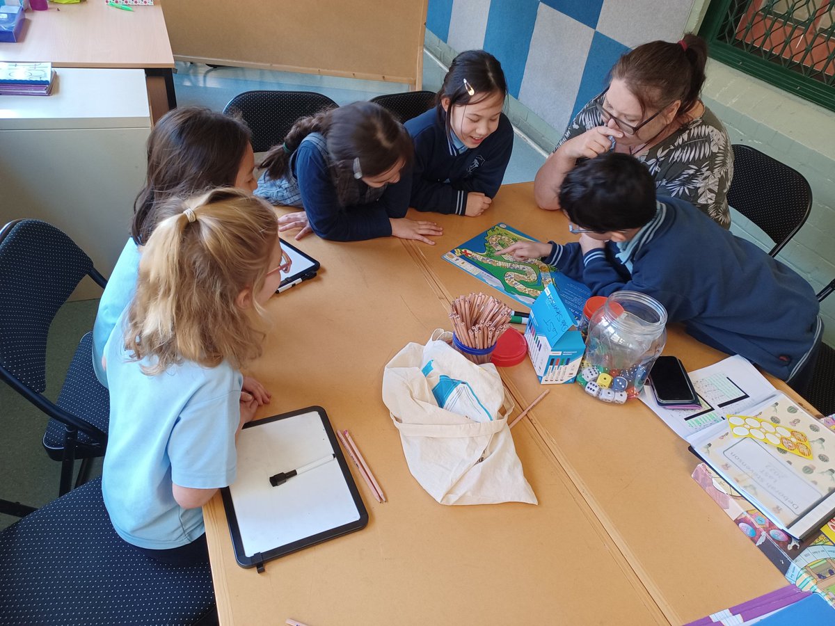 SNPSnews's tweet photo. Learning is fun, especially with our specialist teachers! Here are some Stage 2 students strengthening their number fluency by playing Place Value Pirates at the end of a session with Miss S. #LoveWhereYouLearn #specialistteachers #support #learningbydoing #smallgroupwork https://t.co/EIFVH1VNJ8