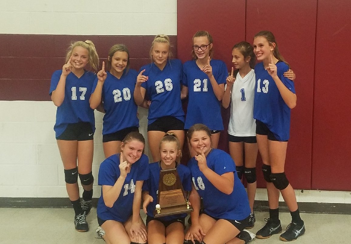 Anyone recognize these kiddos?
Undefeated District Champs in 7th &amp; 8th Gr (Winning 1 Set 25-0 😜) &amp; some unprecedented HS years so far…. 

Give these Seniors a 🖐 when you see them! They started their last first day of Two A Days today and prepped for an incredible year! 
#NSD