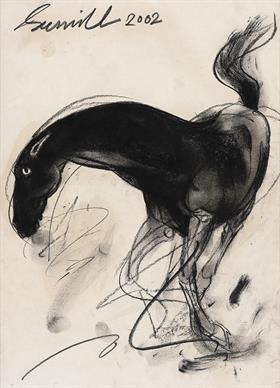 ENjoydeepLY's tweet photo. Good morning:
Untitled
By #SunilDas
(2002, Charcoal On Paper, 36X25.5 cm)
#IndianPainting https://t.co/7qvKi3i9t3
