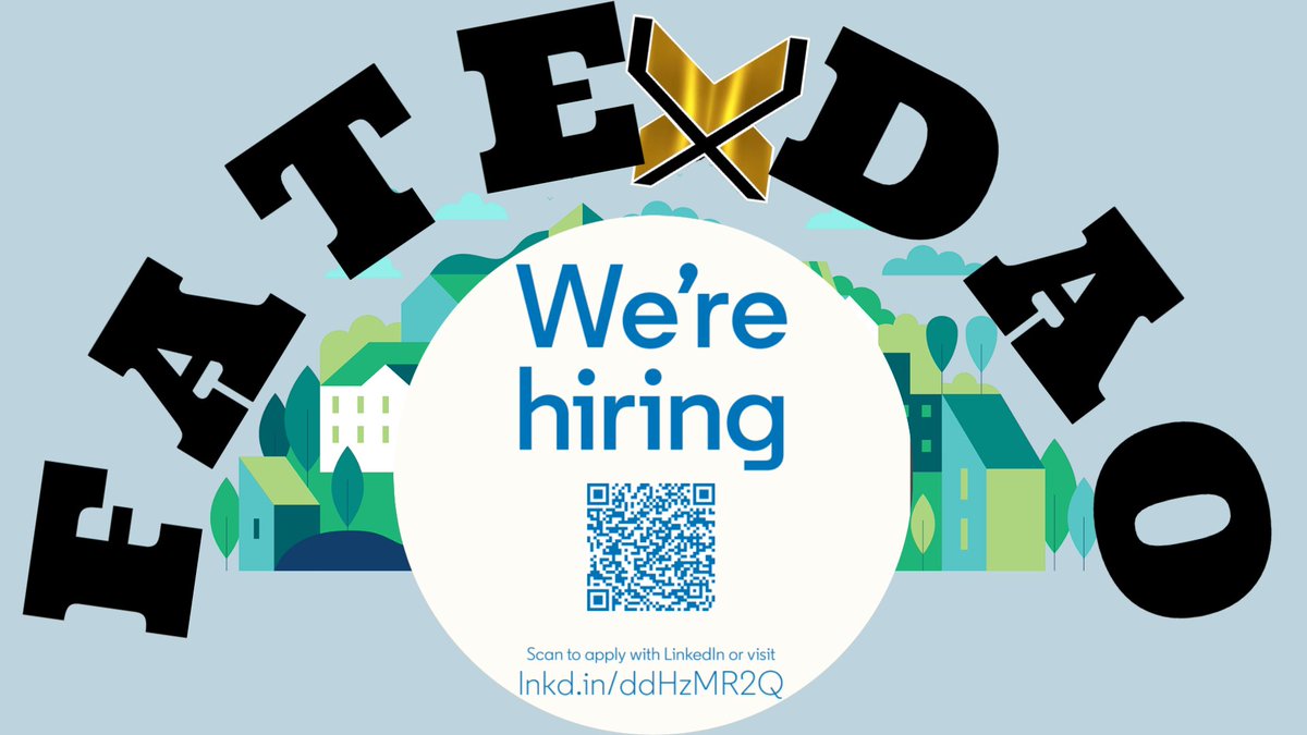 #cryptojobs #MarketingDigital #DeFi #Job #jobsearch 

FATExDAO.io is hiring - marketing/PR lead - we need an organic growth genius!

Scan the QR code for details and apply!

<a href="/0xPolygonDAO/">onPolygon_</a> <a href="/0xPolygonNews/">0xpolylabs</a> <a href="/CryptoJobsList/">CryptoJobsList</a> <a href="/MarketingJobzzz/">Marketing Recruiter</a> <a href="/digitalJobBoard/">digitalJOBSme Invite</a> <a href="/DigitalJobs/">DigitalJobs</a>