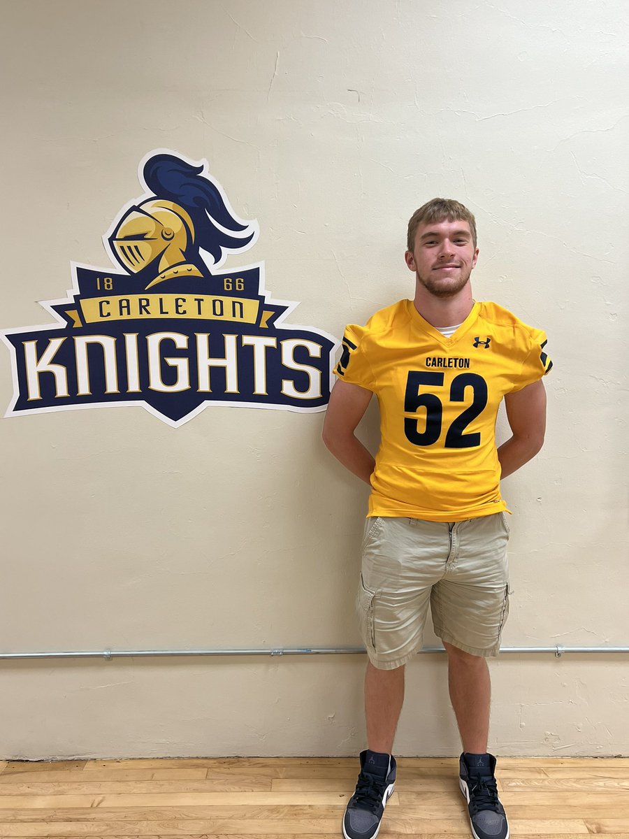 Corey_Bart's tweet photo. I had an amazing time at Carleton thanks to @CoachLeeXiong, @CoachKent56, and @CoachJournell! I’m looking forward to continue the recruiting process with @CarletonFB and I can’t wait to be back! https://t.co/S0NjooBO4u