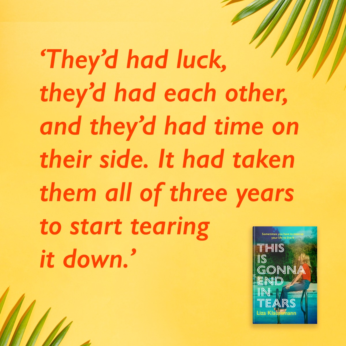 Hachette Aotearoa New Zealand (@hachettenz) on Twitter photo Two love triangles, one among adults who have known each other since they were children, another among teenagers on the verge of becoming adults, THIS IS GONNA END IN TEARS is an intoxicating novel of love, loss and longing. <a href="/LizaKlauss/">Liza Klaussmann</a> Available now: fal.cn/3qHs8 Two love triangles, one among adults who have known each other since they were children, another among teenagers on the verge of becoming adults, THIS IS GONNA END IN TEARS is an intoxicating novel of love, loss and longing. <a href="/LizaKlauss/">Liza Klaussmann</a> Available now: fal.cn/3qHs8