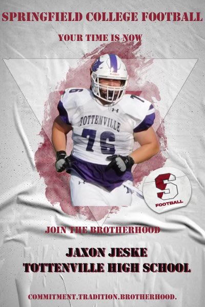 JaxonJeske's tweet image. Thank you @_SCFootball @Mike_Cerasuolo @Coach_Niehr @Coach_DiRienzo @Coach_Valentino @coachbjohnson15 @CoachSmithSC  @jackamato @TottenvilleFbal
