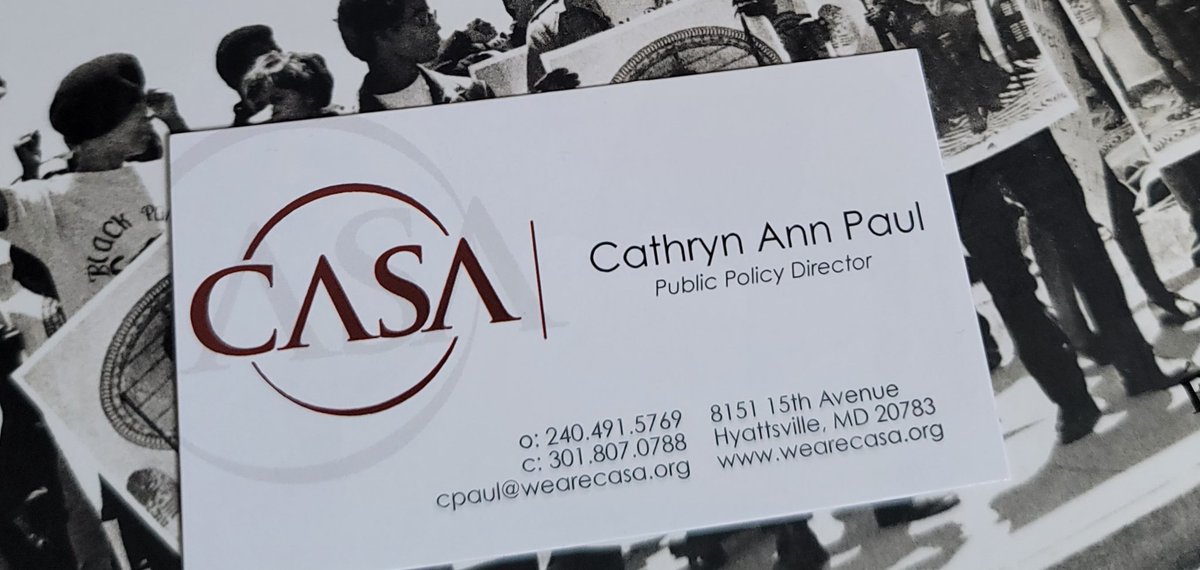 cathrynannpaul's tweet photo. After many powerful policy campaigns in Maryland, I have the privilege to be starting a new journey as @CASAforall's Public Policy Director. 

I'm deeply honored to be trusted to take on this responsibility and I will do it to the absolute best of my ability. The work continues! https://t.co/vllX3Zb4U2