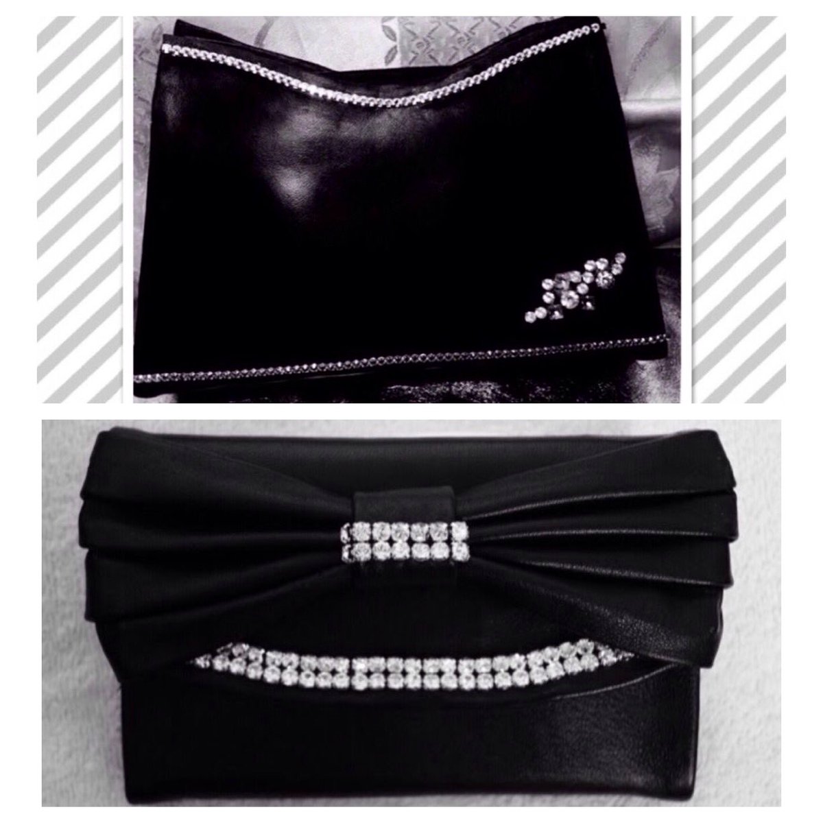 #Coolx # pure leather and Swarovski crystal # designer # pretty designs # wallet and clutch