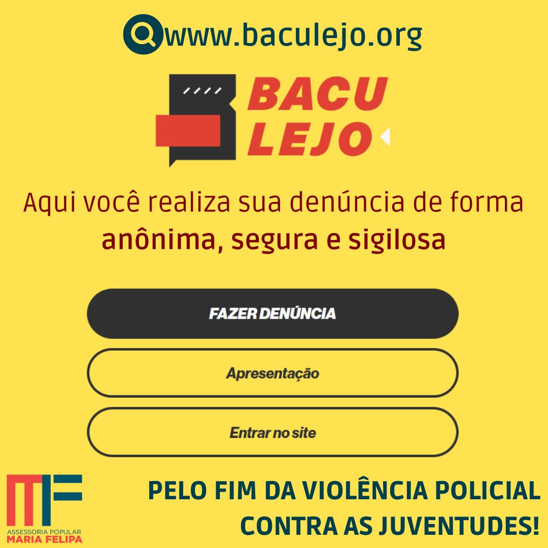 APMariaFelipa's tweet image. A partir da compilação das informações recebidas sobre casos de violência policial, vamos produzir um dossiê a ser apresentado ao poder público a fim de implementar políticas públicas e ações que ajudem a prevenir e a combater a violência policial.