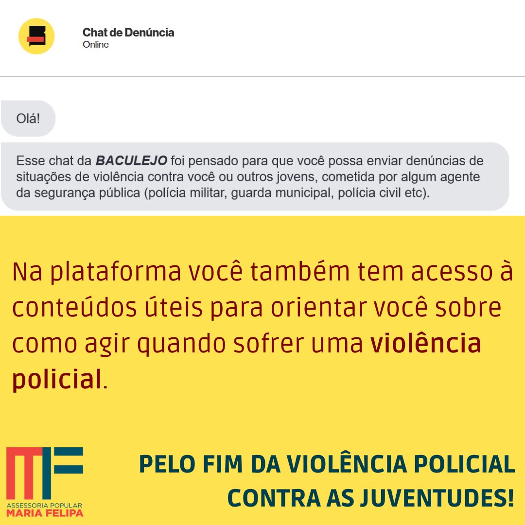 APMariaFelipa's tweet image. A partir da compilação das informações recebidas sobre casos de violência policial, vamos produzir um dossiê a ser apresentado ao poder público a fim de implementar políticas públicas e ações que ajudem a prevenir e a combater a violência policial.