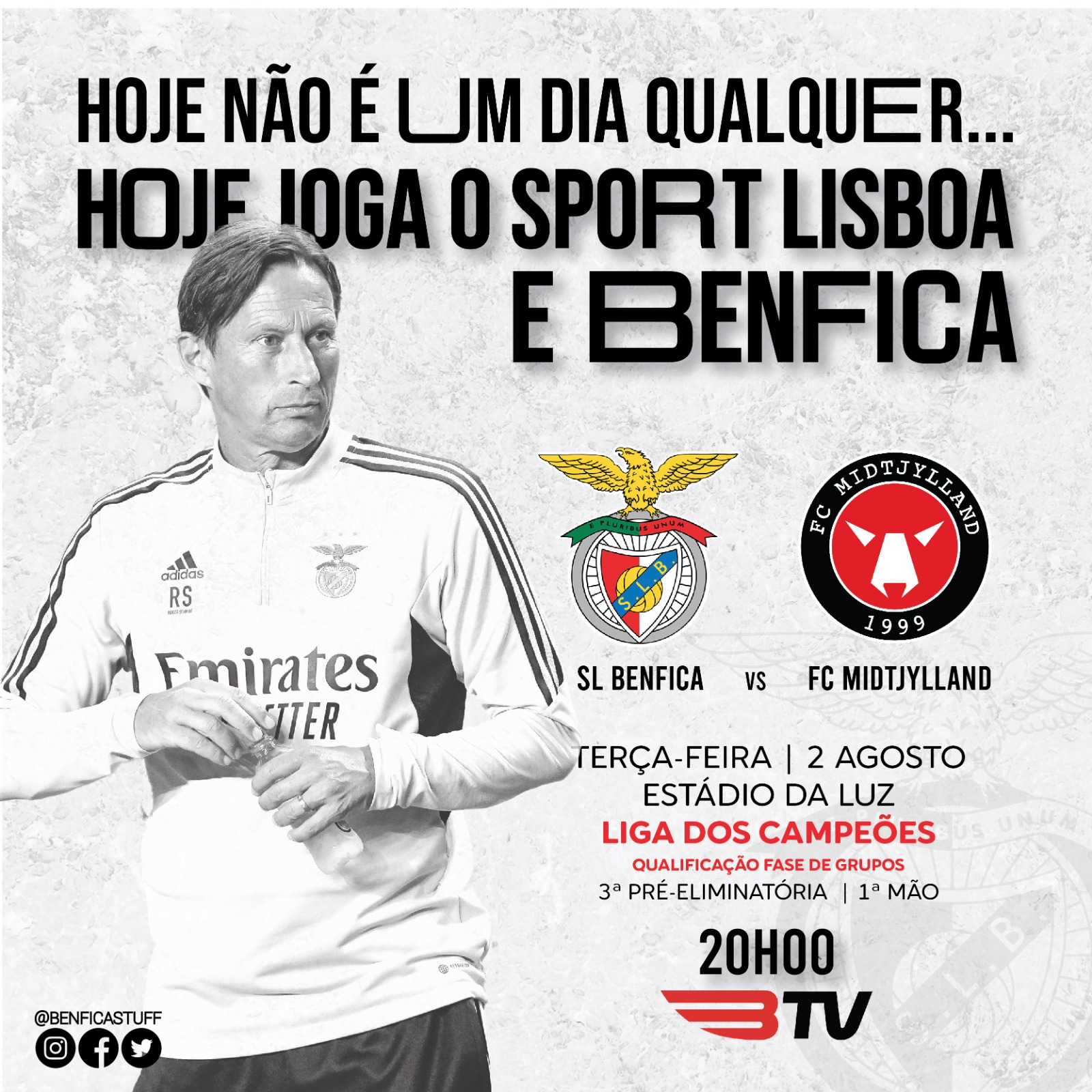 Benfica Stuff on X: Hoje não é um dia qualquer Hoje joga o