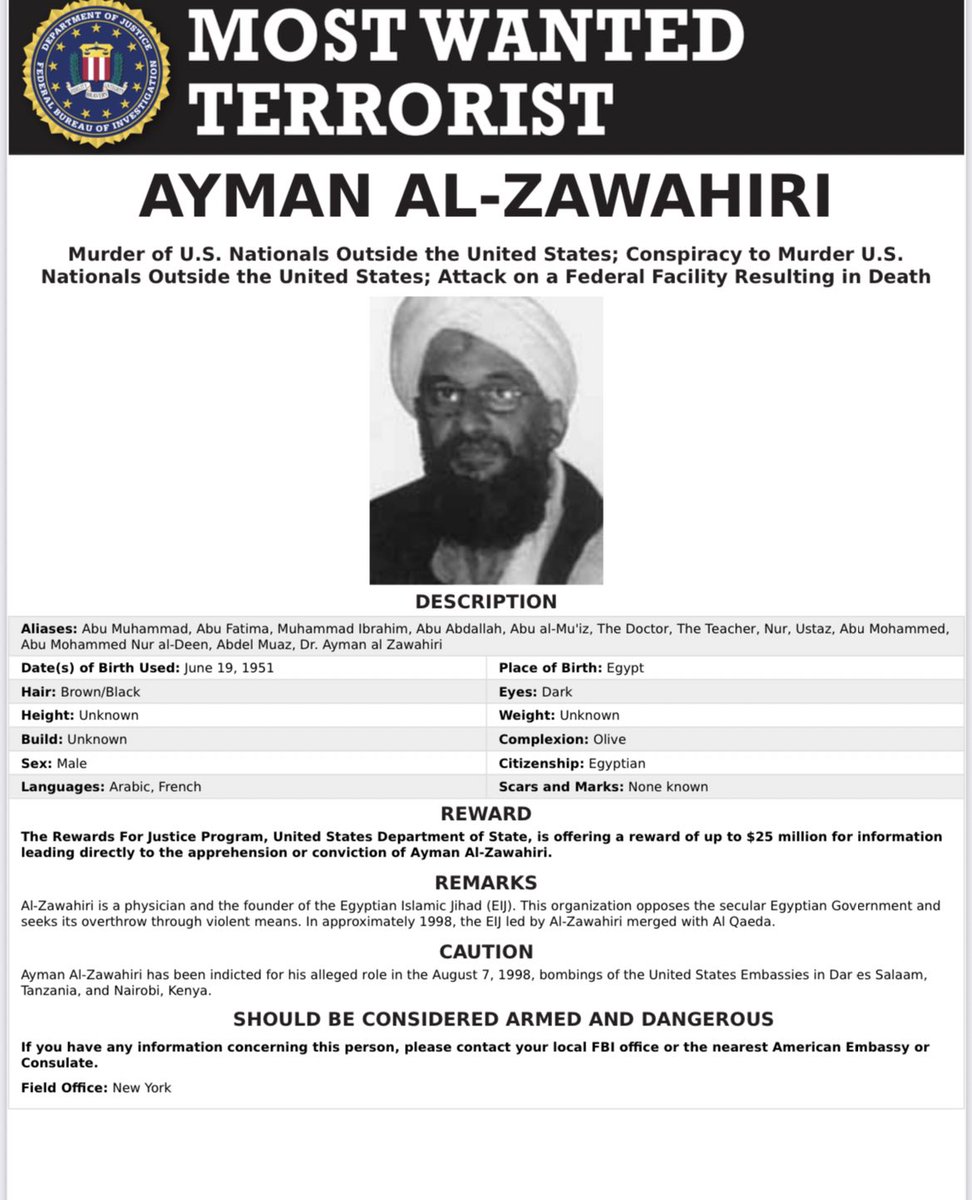 US takes out Al Qaeda leader Ayman Al Zawahiri in 'successful' Afghanistan counterterrorism operation foxnews.com/politics/us-co… #FoxNews