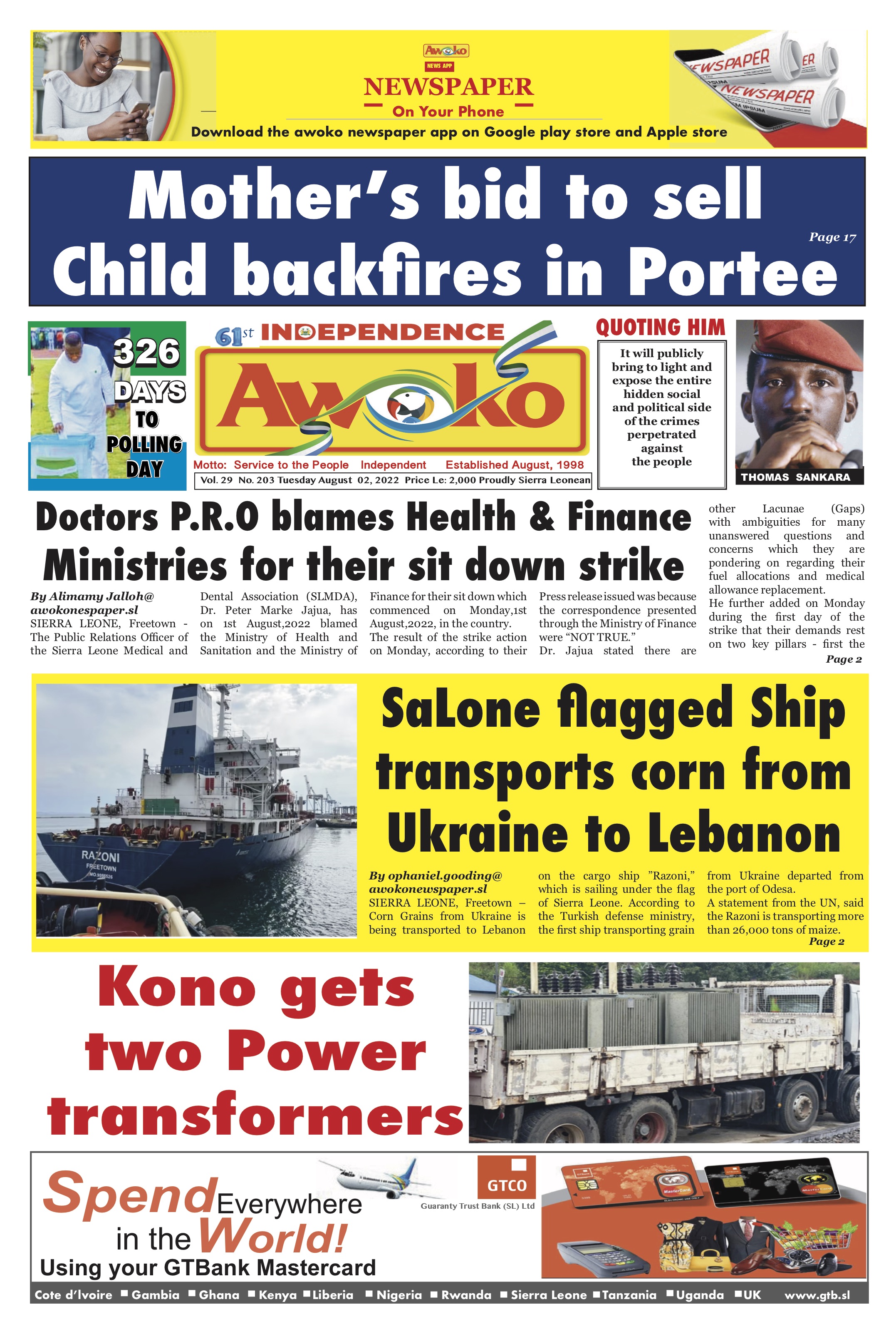 Awokonewspaper Work Continues Get Our E Paper Straight To Your Phone Everyday Free For 90 Days T Co Rbgdxp47e0 For Iphone Go To Apple Store And Search For Awoko E Paper Sierraleone Salonetwitter