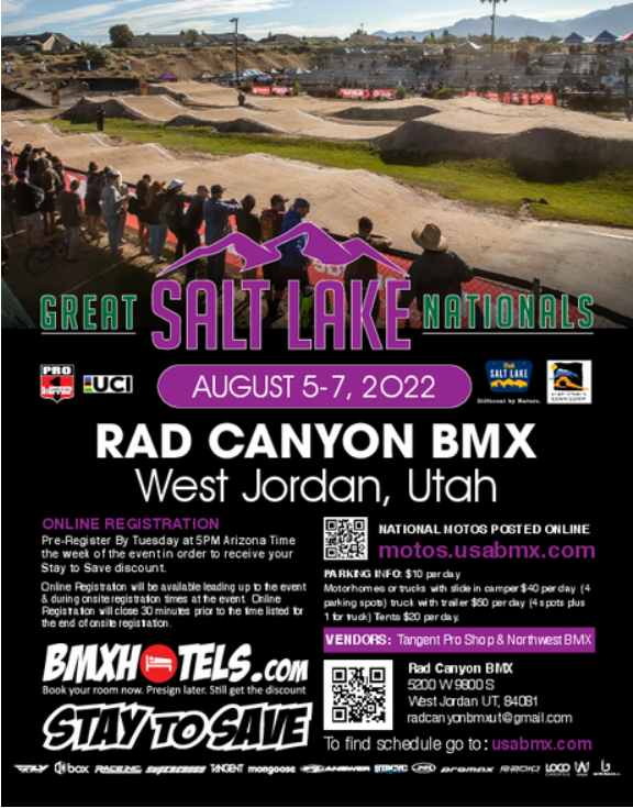 Check out the @usabmx Great Salt Lake Nationals at Rad Canyon BMX this weekend! Click: usabmx.com/site/bmx_races… for more info! #Olympics #SaltLake #Utah #SaltLake2030 #SaltLake2034 📸: @usabmx