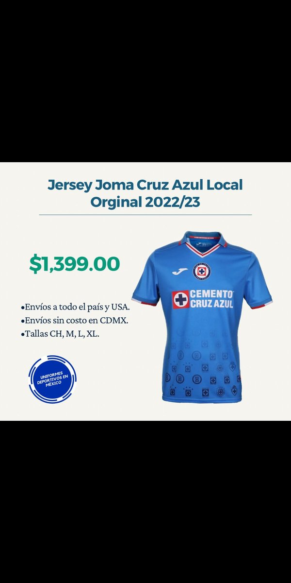 SportsSerrano's tweet photo. Jersey original Cruz Azul 22-23, el más buscado, el más hermoso, Joma ahora sí se lució con el diseño, entregamos en CDMX sin costo extra, entregas personales y venta en línea: https://t.co/SRIkS00NjD  aceptamos pagos con paypal, Oxxo, compra segura https://t.co/6Ds6xQITDJ