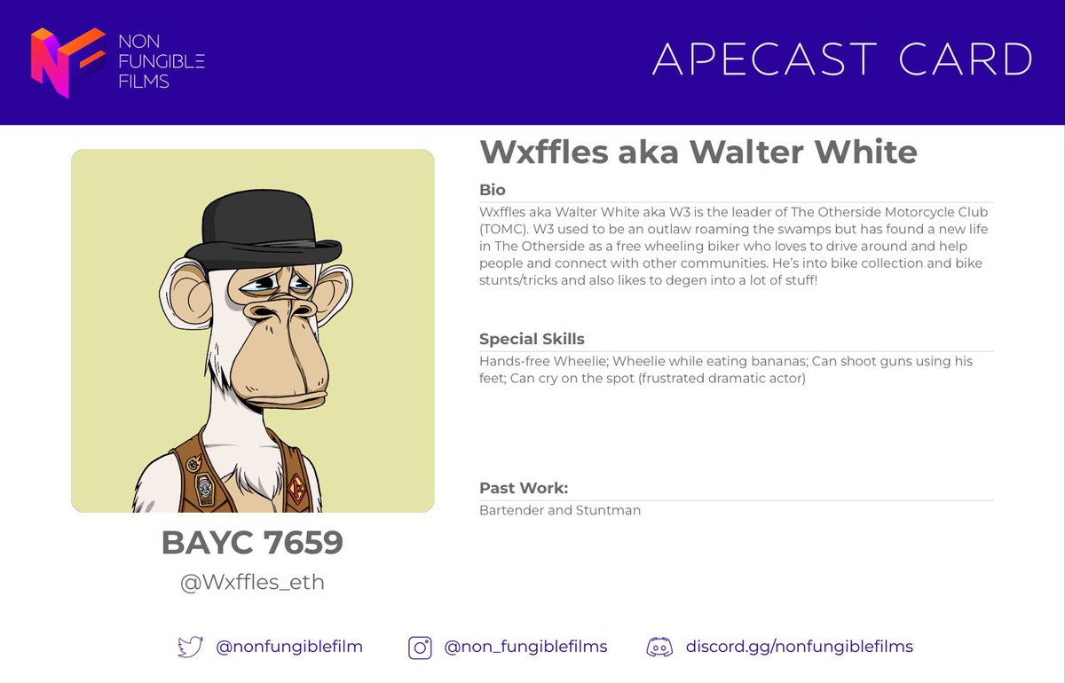 The next big action star 🏍💨💥 

Wxffles (Walter White aka W3) #nffapecast