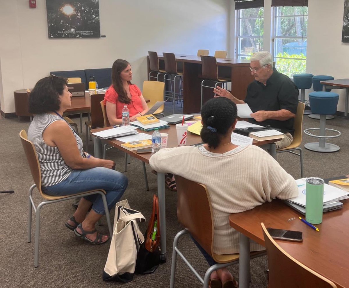 JohnCarrollHS's tweet photo. Beloved JC head football coach and religion teacher Mr. Vercillo gave words of encouragement and advice to our new religion teachers today. 💙💛 #jchsramfam #jchssummer @DOPBCatholicSch https://t.co/EbSzhGFhp4