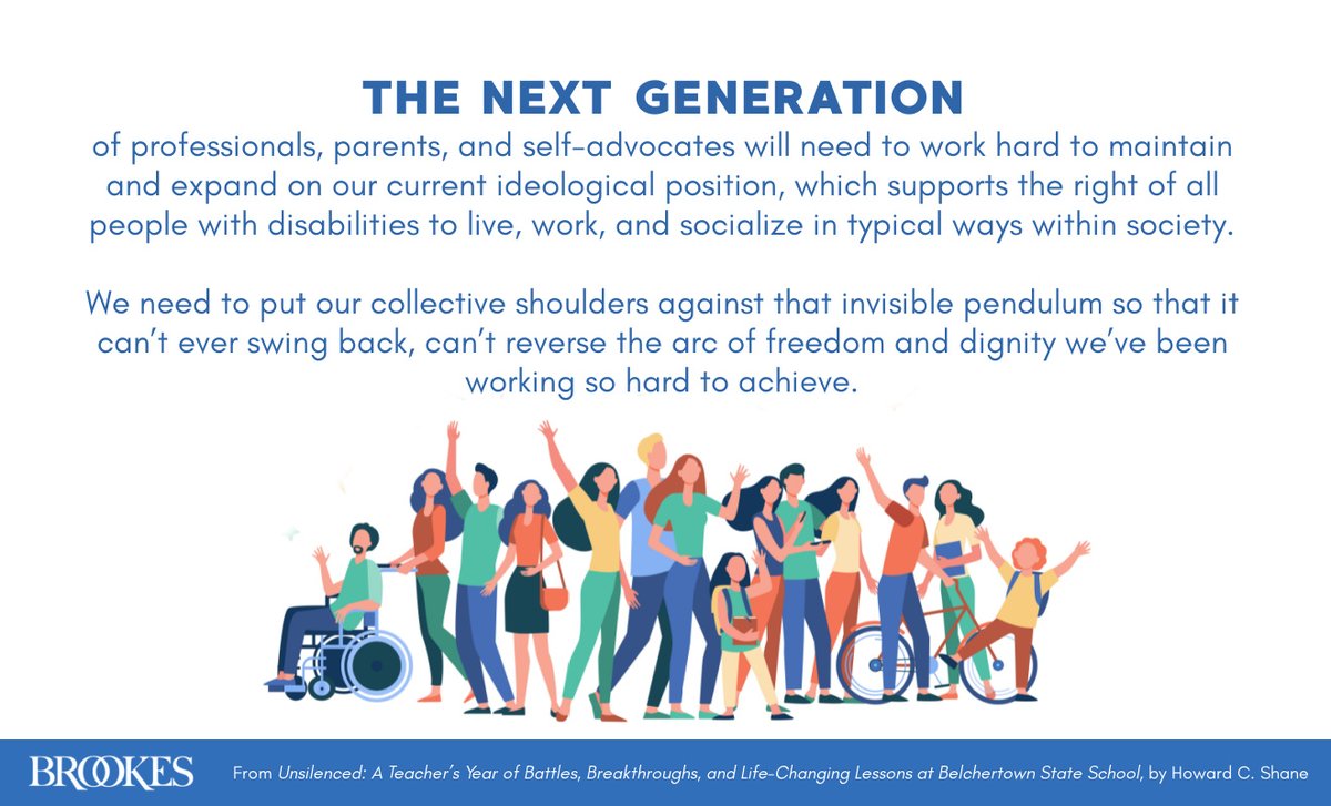 "The next generation of professionals, parents, and self-advocates will need to work hard to maintain and expand on our current ideological position, which supports the right of all people with #disabilities to live, work, and socialize in typical ways within society." #quotes