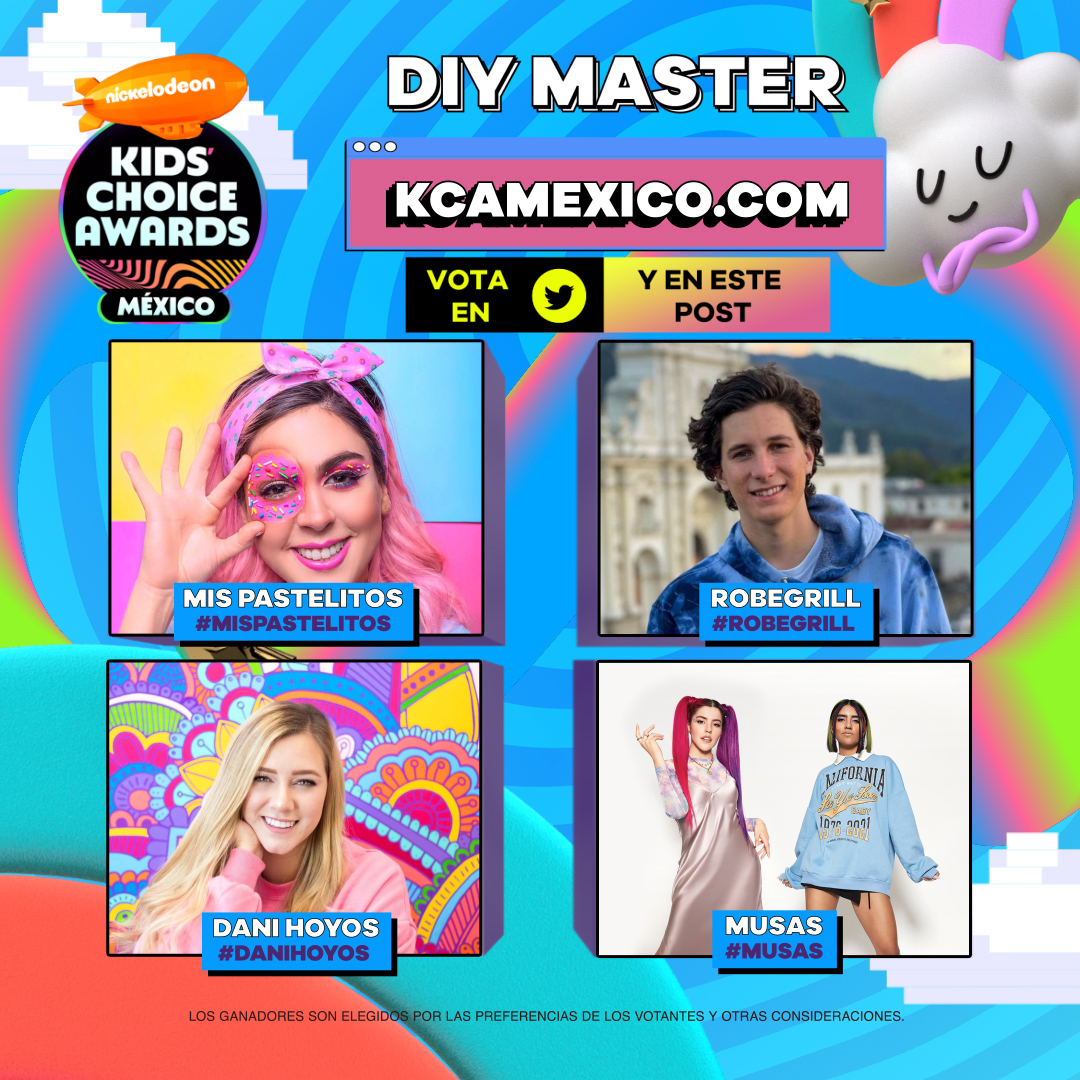 NickelodeonLA's tweet photo. Esta categoría explota de tanta creatividad 🙌🤩 ¡Vota por tus fav a DIY MASTER! Usa su # + #KCAMexico y sigue votando en https://t.co/kKlrH3ucjS https://t.co/m7DMBpTsj9
