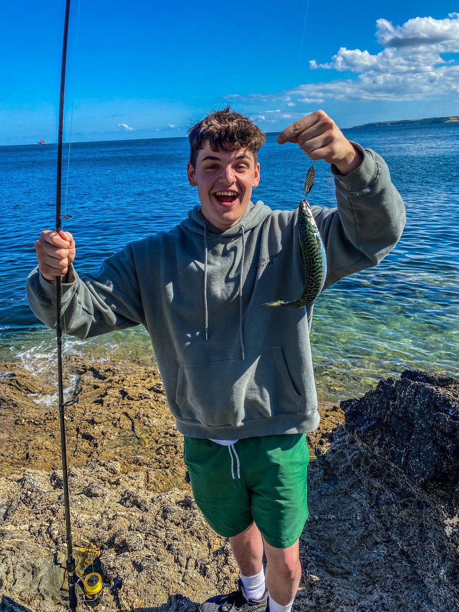 Kernowfishing's tweet photo. That feeling when you catch our first ever fish! 🎣❤️
#fishingcornwall #learntofish #catch #supper #cornwalladventures #experienceday #fishing #cornwall #adventures #uk #holiday https://t.co/jdqGavNH1G