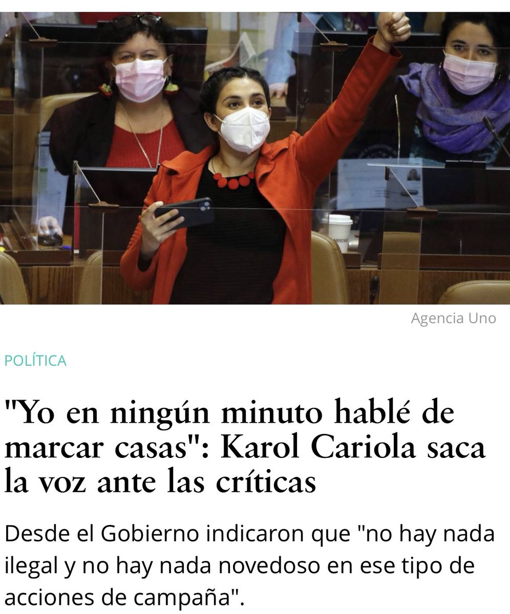 carreragonzalo's tweet photo. Nunca le crea a un comunista.  Vea video y compare con lo que niega haber dicho Karol Cariola . Efectivamente habló de MARCAR las casas. #Volteretas https://t.co/9YPe0zMA39 https://t.co/69NSIkHRZL https://t.co/9YPe0zMA39 https://t.co/FPUXo8mMSj