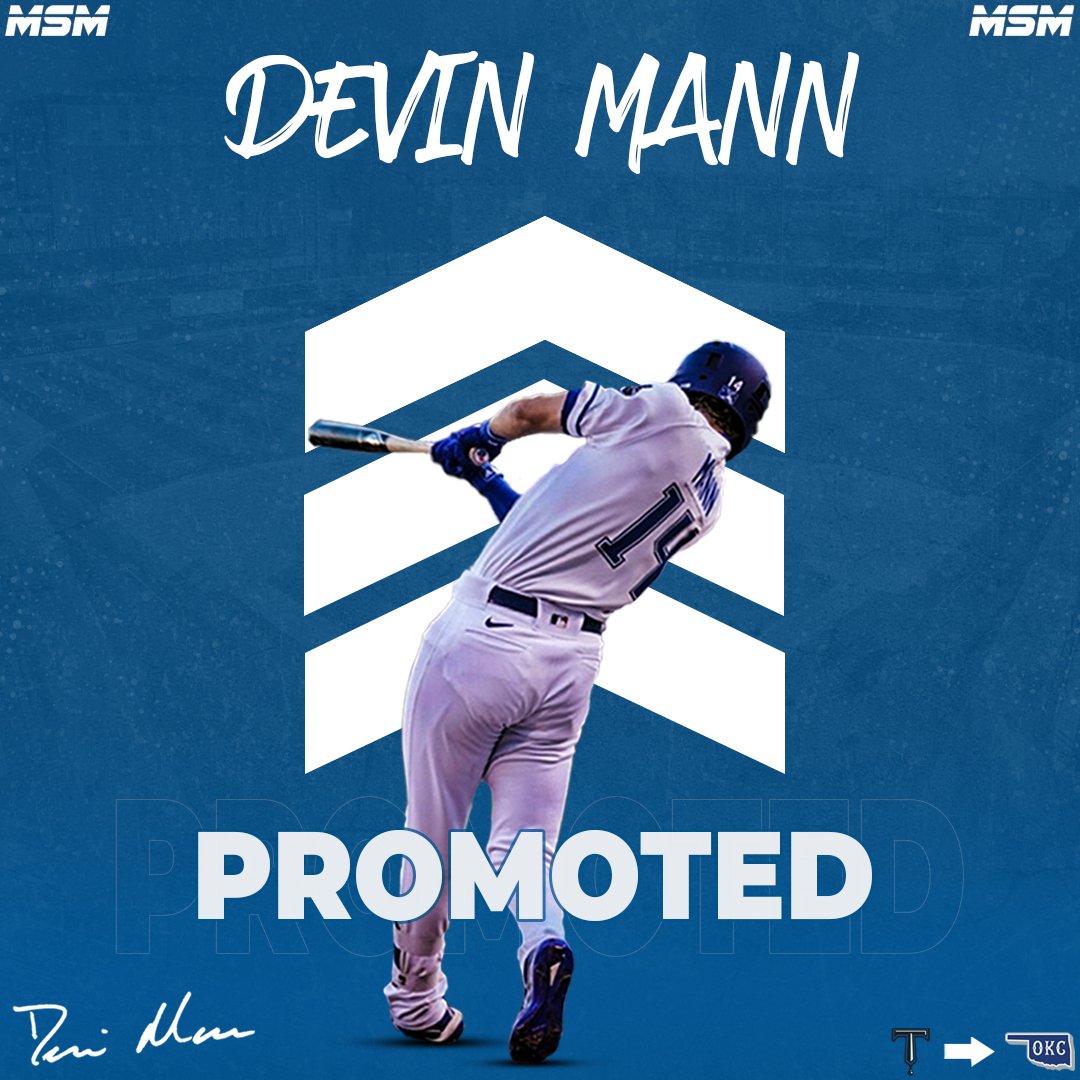 Congrats to client <a href="/devinmann444/">Devin Mann</a> on getting promoted to AAA Oklahoma City!

#AlwaysLA // #msmfamily